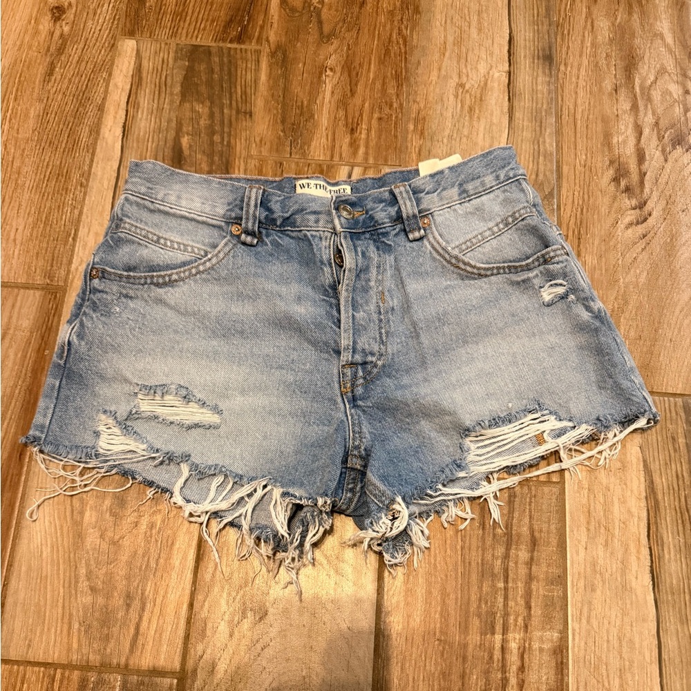 Free People We the Free Now or Never Denim Shorts - Picture 2 of 4